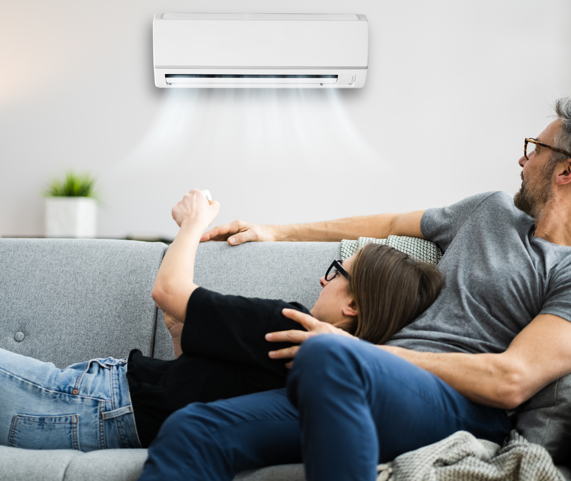 Australian family enjoying comfort from an eco-efficient cooling system